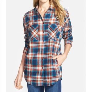 SANDRA Plaid Flannel Boyfriend Shirt